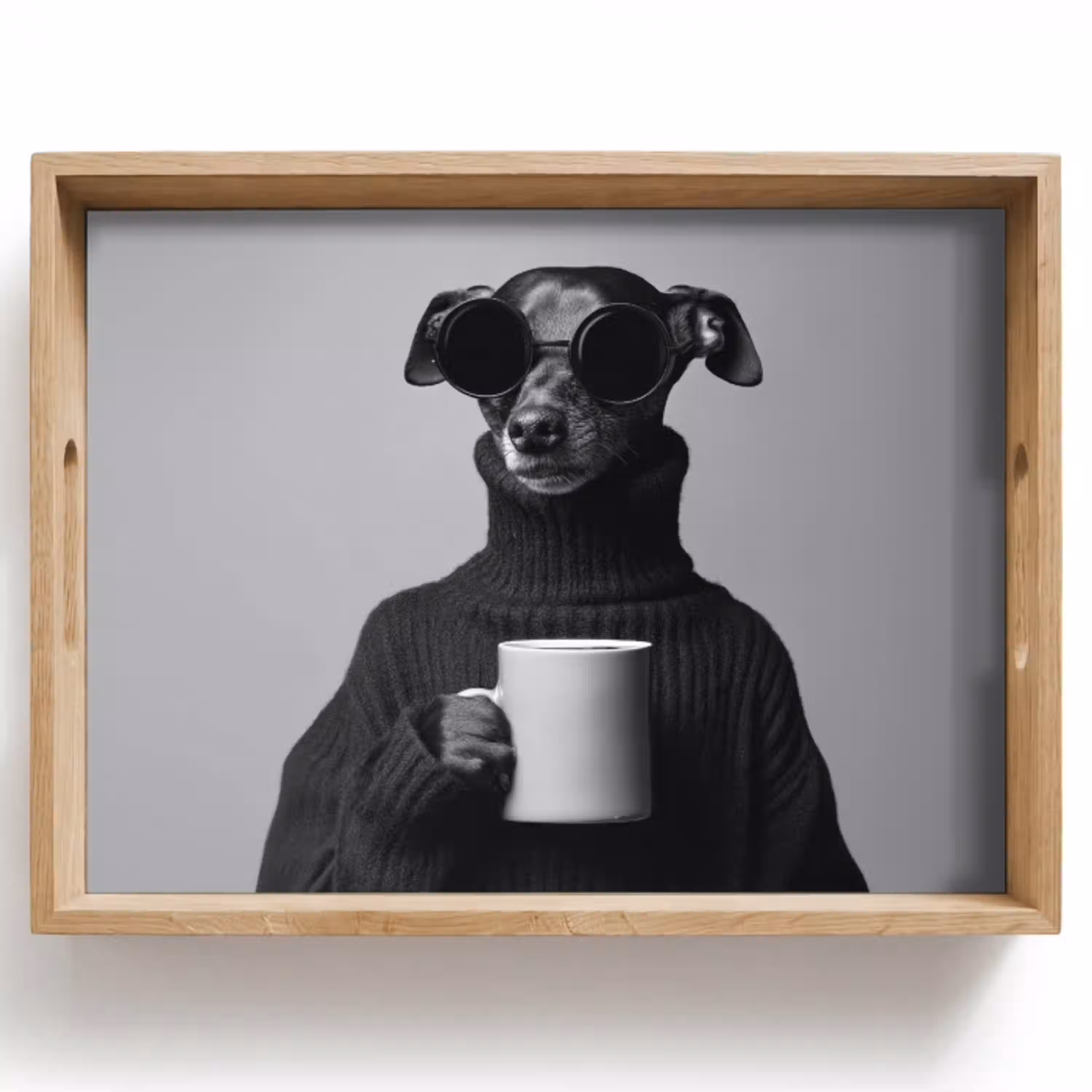 Coltrui - Hond - Bril - Mok Dienblad Rechthoek middel -z3d_shopping