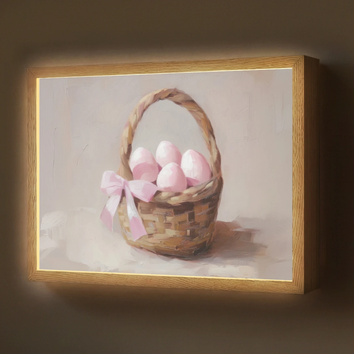 Mand - Eieren - Roze Light Box met batterij (Wandlamp) middel -z3d_website
