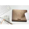 Bootje - Blaadjes - Goud - Water muismat rubber klein -witbureau