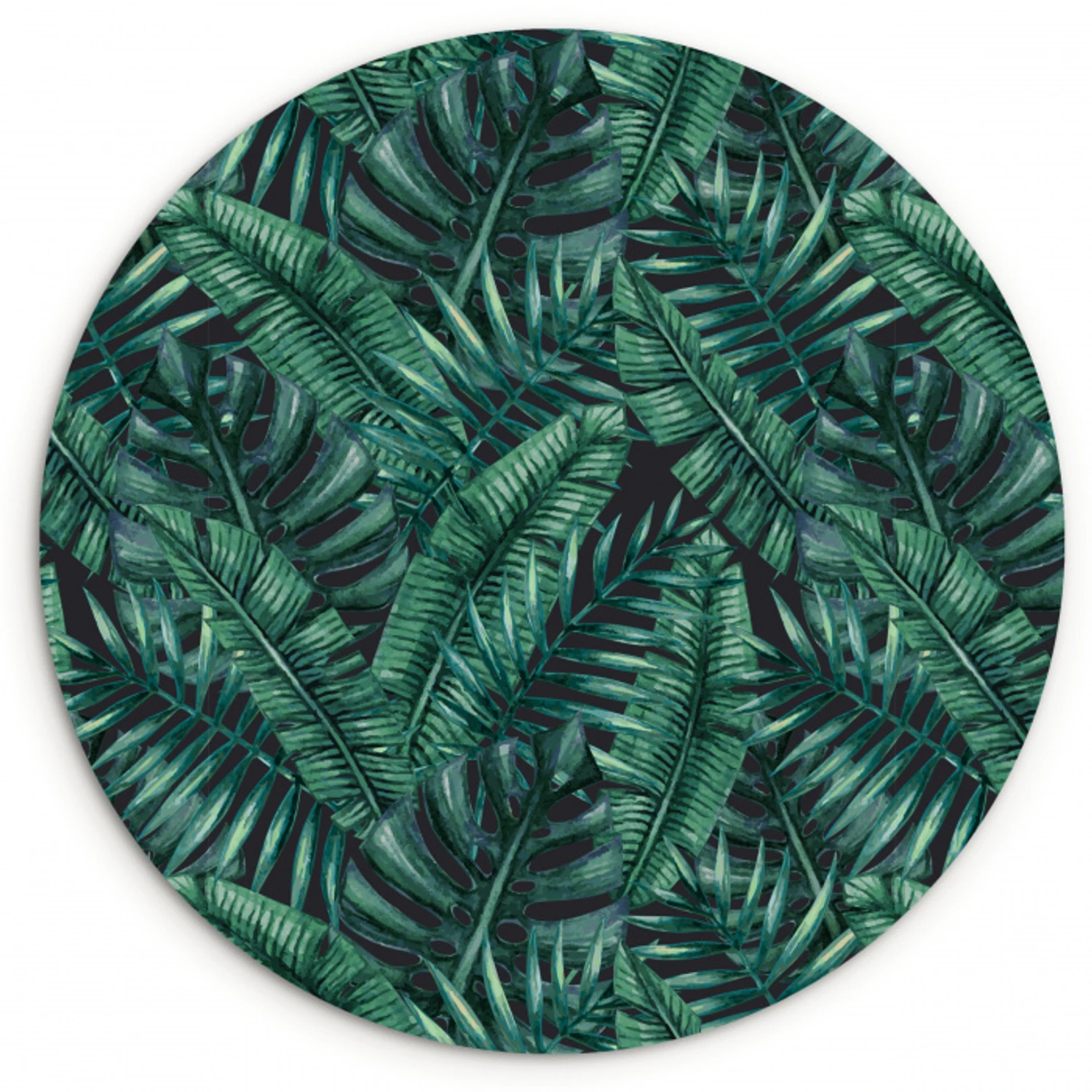 Jungle - Beplanting - Overlapping - Afsnijding Wandcirkel kunststof plaat 5mm dik klein 188 -3d