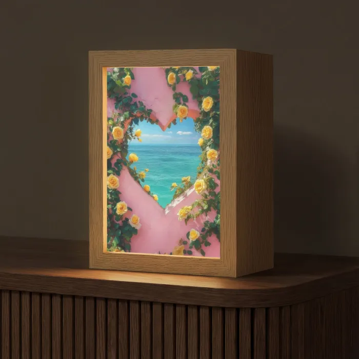 Hart - Zee - Muur Light Box met kabel (Tafellamp) klein -z3d_website