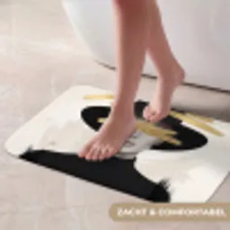 Vrouw - Portret - Modern - Goud - Kunst Badmat klein -USP_ZachtNL
