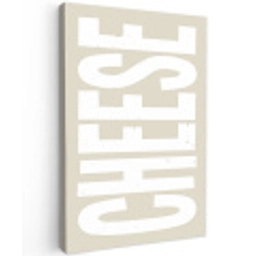Food - Japandi - Cheese - Decoratie Tuinposter op houten frame 2 cm dik klein -3d