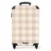 Geruit patroon in beige en crème met textuuraccenten NBS - Handbagage koffer - Kinderen Unisex middel -productfoto_recht