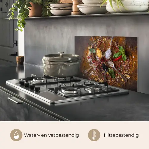 Specerijen - Kruiden - Lepels - Zout - Bruin - Keuken keuken achterwand spatscherm klein -usp_NL