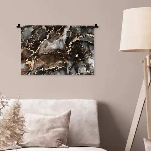 Marmer - Goud - Glitter - Luxe Wandkleed katoen klein -sfeer4