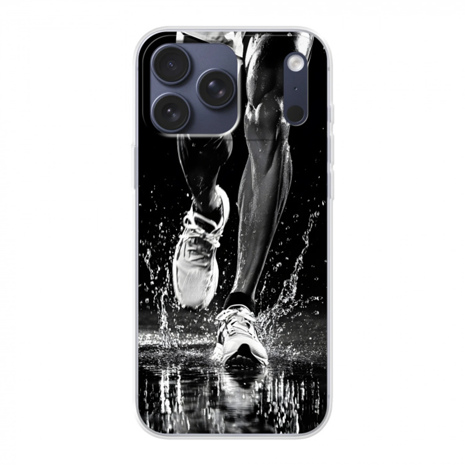 Hardloopschoenen - Rennen - Druppels - Zwart Telefoonhoesje iPhone 17 Pro Max klein -3d