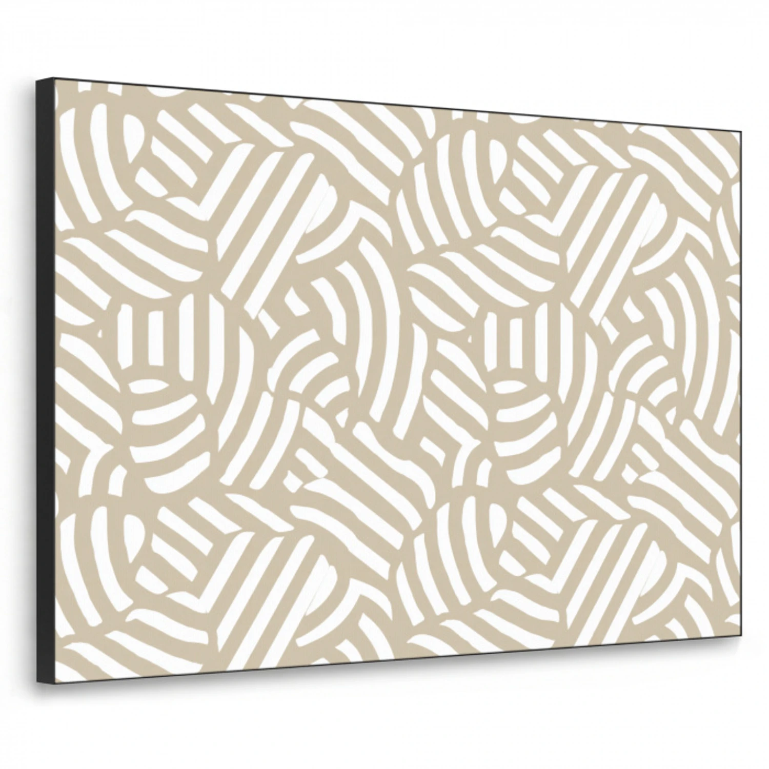 Abstract - Modern - Beige Textielframe zwart klein 947 -3d