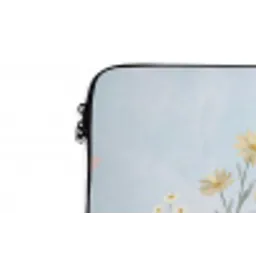 Weidebloemen - Illustratie - Kleurrijk laptophoes neopreen klein -detail