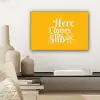 Geel - Blauw - Here comes the sun canvas 2cm klein -sfeer6