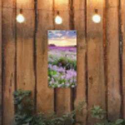 Lavendelvelden in de schemering tuinposter los doek klein -sfeer1