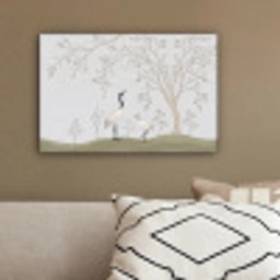 Minimalistisch - Kraanvogels - Blauw canvas 2cm klein -sfeer3