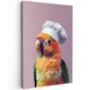 Papegaai - Koksmuts - Nieuwsgierig - Vogel Tuinposter op houten frame 2 cm dik klein -3d