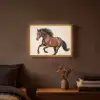 Paard - Galop - Energie Light Box met batterij (Wandlamp) middel -sfeer4