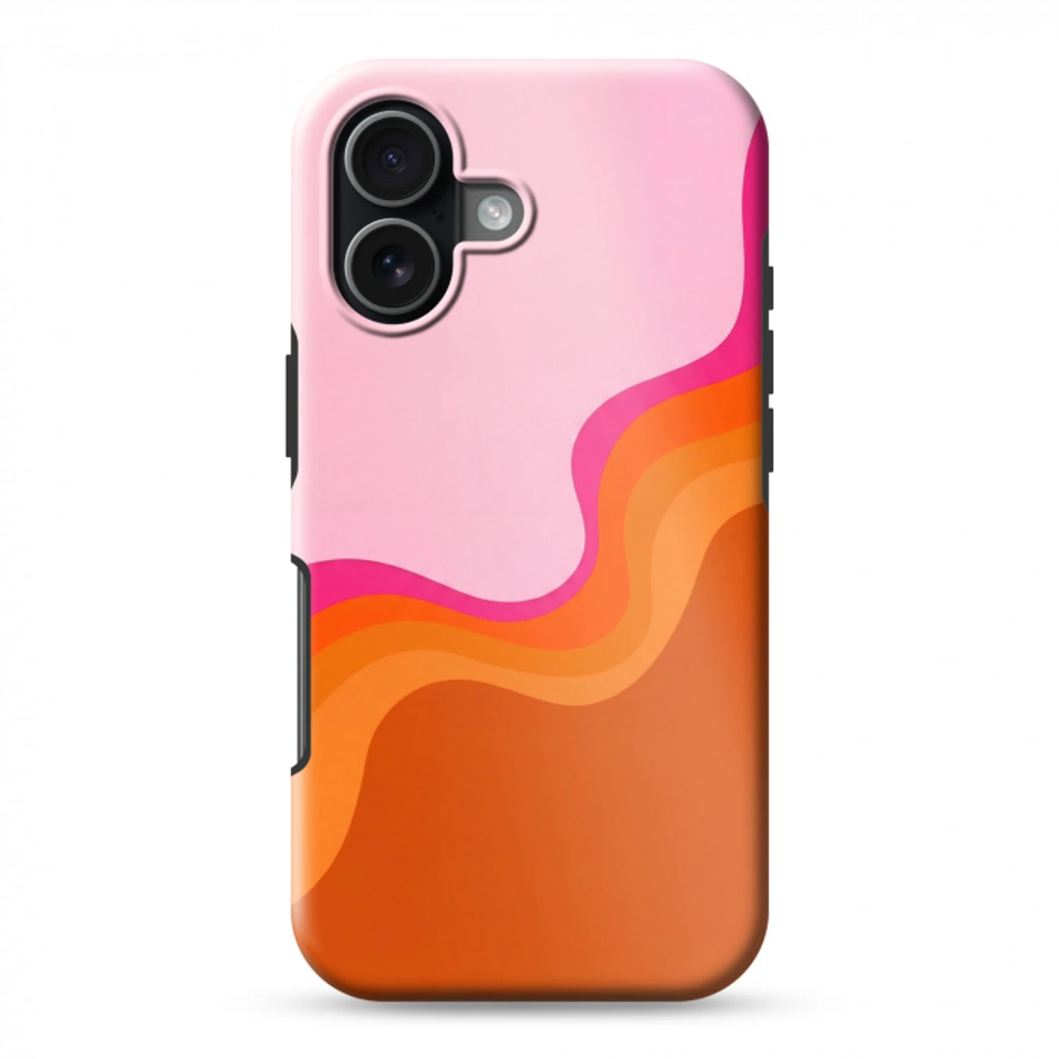 Retro - Waves - Kleurrijk Toughcase MagSafe Apple iPhone 17 klein -3d