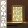 Palmblad - Patroon - Groen Light Box met kabel (Tafellamp) klein 925 -USP_NL