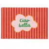 Ciao bella - Tekstwolk - Strepen - Oranje Deurmat klein -zkaufland3d