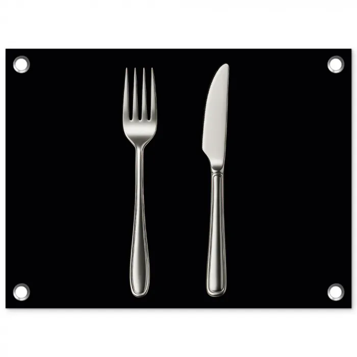 Bestek - Klassiek - Elegant tuinposter los doek klein -3d