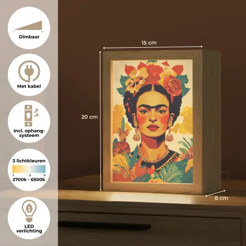 Vrouwelijk - Bloemen - Sieraden Light Box met kabel (Tafellamp) klein -USP_NL