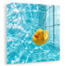 Badeend - Dobberen - Blauw plexiglas 5mm klein -zzzproduct_nieuw