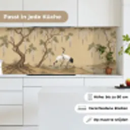 Kraanvogels - Water - Beige keuken achterwand 2 middel -sfeer4_DE