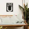 Love - Zwart - Minimalistisch tuinposter los doek klein -sfeer7