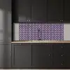 Patronen - Vintage - Blauw - Rood keuken achterwand 2 middel 871 -sfeer1
