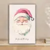 Kerstman - Kerst - Quote - Beige canvas 2cm klein -sfeer1