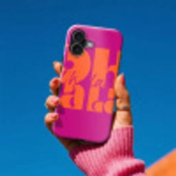 Oh la la - Roze - Oranje - Gestapelde letters Toughcase MagSafe Apple iPhone 17 klein -Sfeer1V