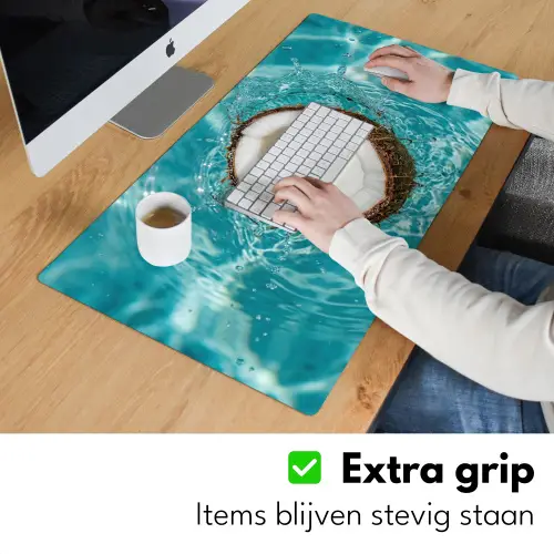 Kokosnoot - Water - Wit Muismat XXL klein -sfeer3
