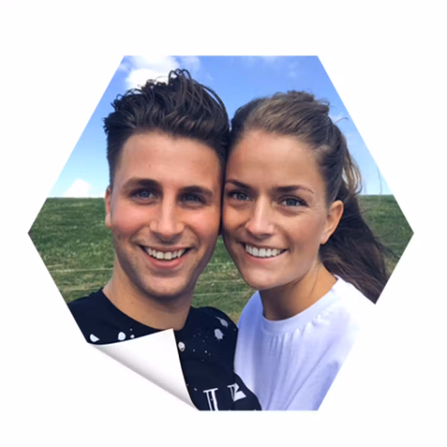 Foto op muursticker - Hexagon