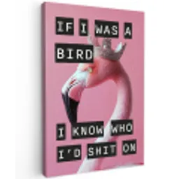 Flamingo - Roze - Vogel - Decoratie canvas 2cm klein -z3d