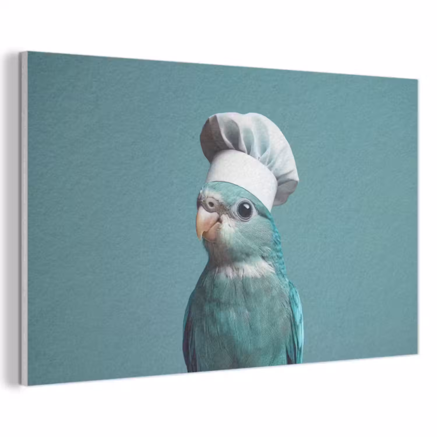 Akoestisch schilderij - Parkiet - Vogel - Koksmuts - Cute