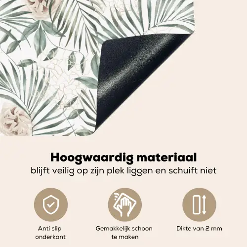 Bohemian - Bladeren - Bloemen - Tropisch Inductie beschemer met haakjes klein -ky-onderkant-nl