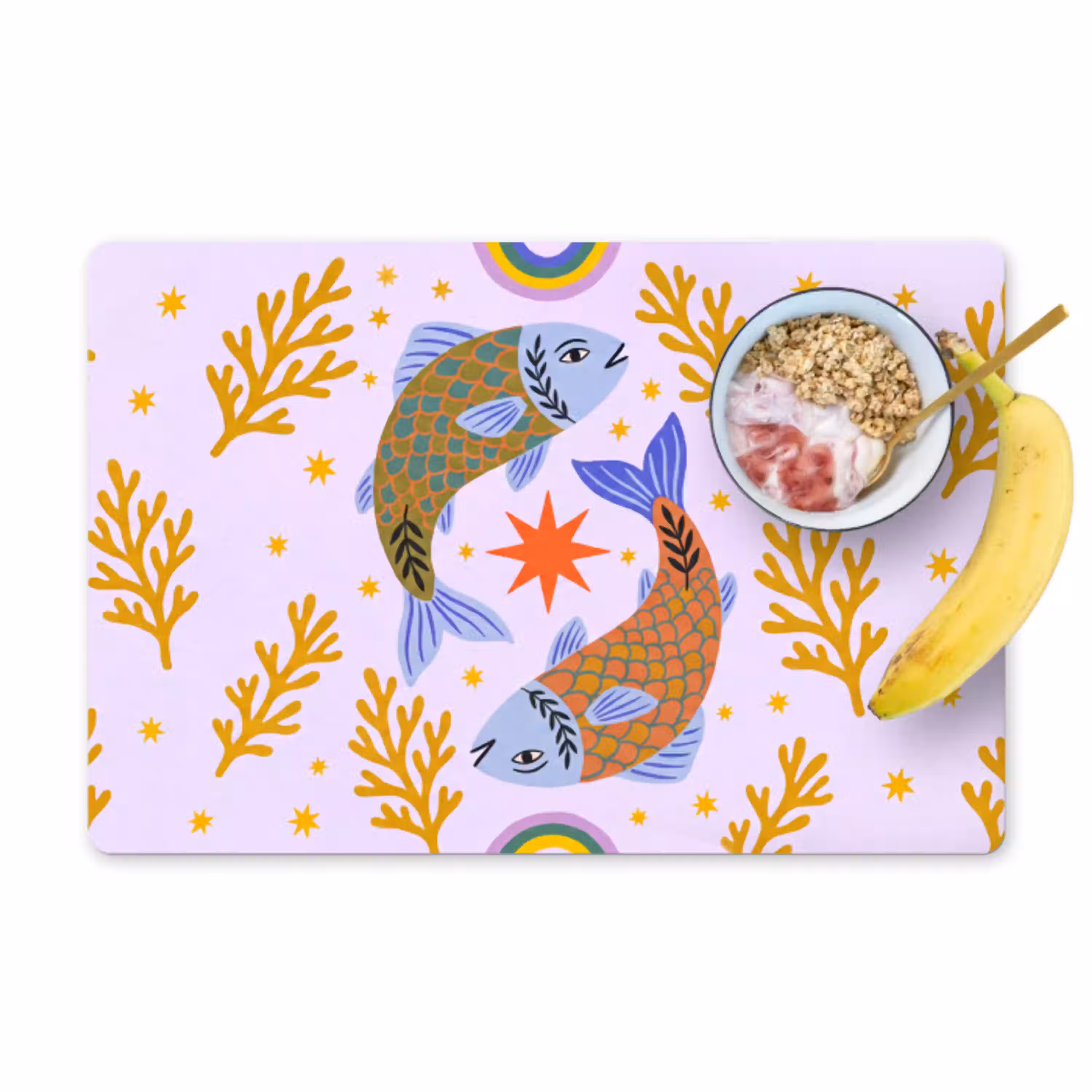 Vis - Onderwater - Dieren - Abstract - Kleurrijk Placemat vinyl groot -zzzproduct_Kitchenyeah-website