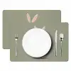 Eend - Konijnoren - Grijs Placemat vinyl groot -zzsfeer2_Kitchenyeah-website