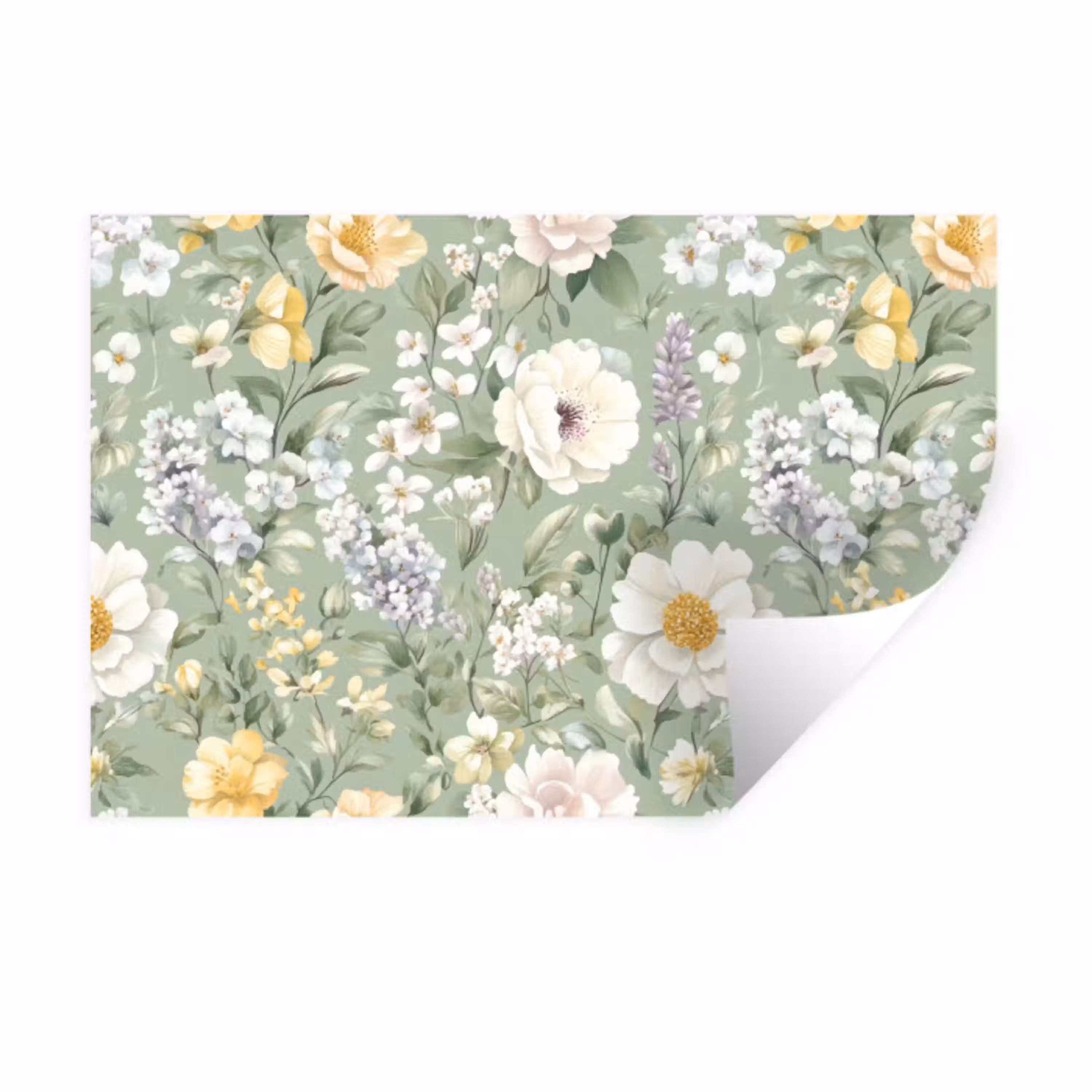Klassiek - Bloemenpatroon - Kleurrijk Muursticker klein 286 -3d