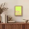 Groen - Smiley - Bonjour - Roze Light Box met kabel (Tafellamp) klein -sfeer2