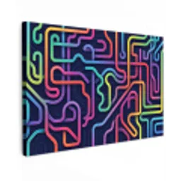 Retro - Abstract - Neon canvas 2cm klein -z3d