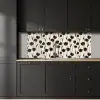 Tulpen - Patroon - Zwart keuken achterwand 2 middel 871 -sfeer1
