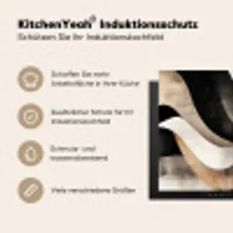 Abstract - Golven - Zwart - Verweerd Inductie beschermer vinyl 3mm middel -tsfeer2_DE