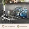 Boom - Blauw - Goud - Abstract keuken achterwand spatscherm klein -usp_NL