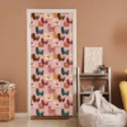 Alpaca's - Patroon - Kleurrijk deurposter klein 289 -sfeer1