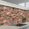 Bloemen - Klassiek - Roze keuken achterwand 2 middel 871 -3d_schuin