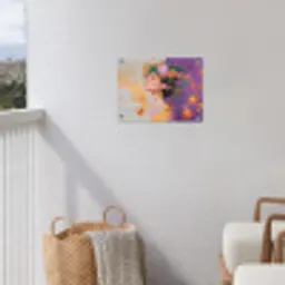 Abstract - Vrouw - Bloemenkroon - Goud tuinposter los doek klein -sfeer8