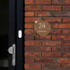 Weiße Herzchen in den Ecken - Klassisch Naambord Organisch middel -sfeer1