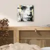 Portret - Vrouw - Penseelstreken - Goud aluminium wit klein -sfeer3