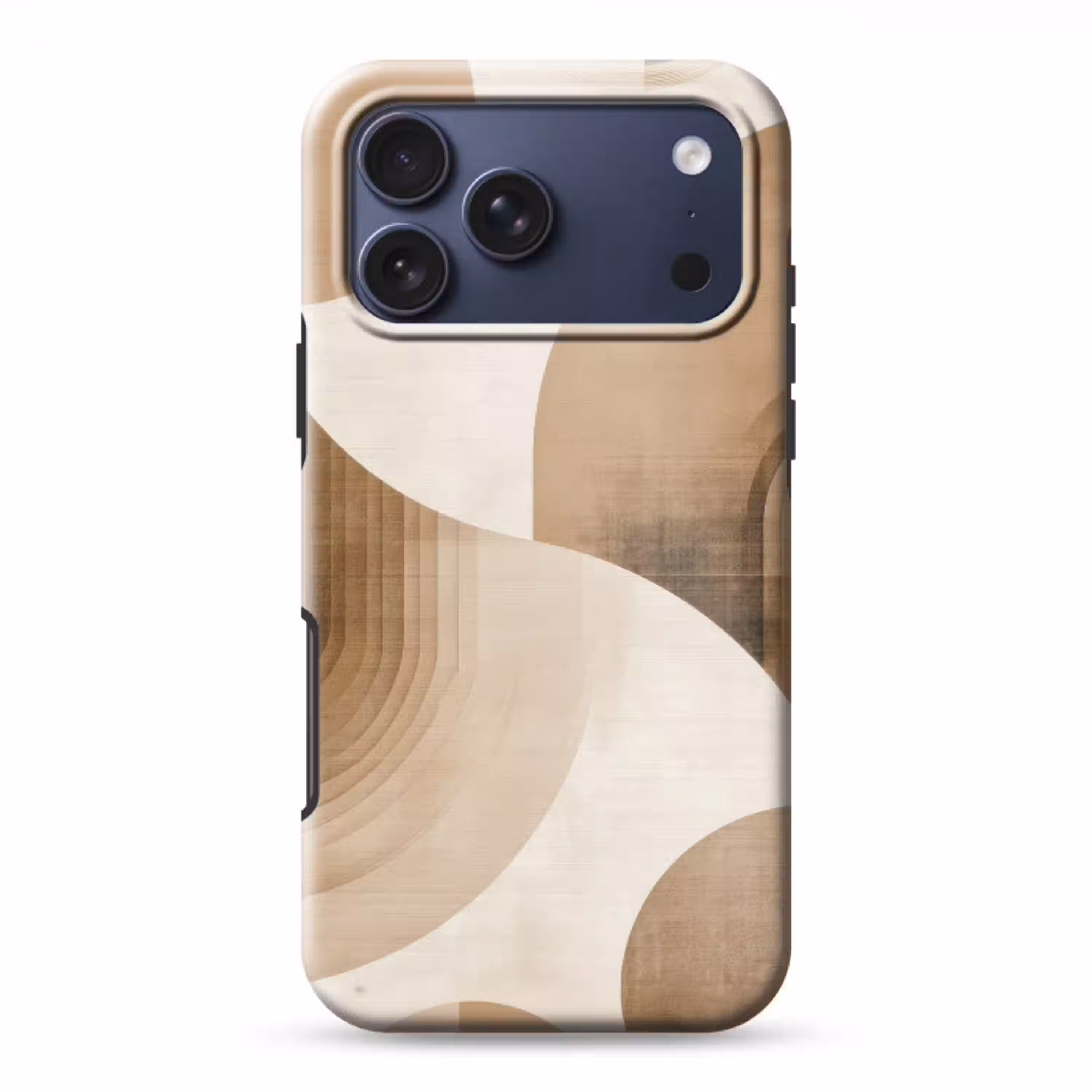 Retro - Geometrische lagen - Aardetinten Toughcase MagSafe Apple iPhone 17 Pro Max klein -3d