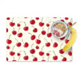 Kersen - Minimalistisch - Rood Placemat vinyl groot 368 -zzzproduct_Kitchenyeah-website