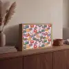 Cassette - Patroon - Roze Light Box met batterij (Wandlamp) middel 907 -sfeer2